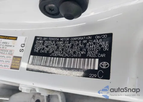 2021 Toyota Corolla Le из США, поврежденный, VIN JTDEPMAE2MJ124418